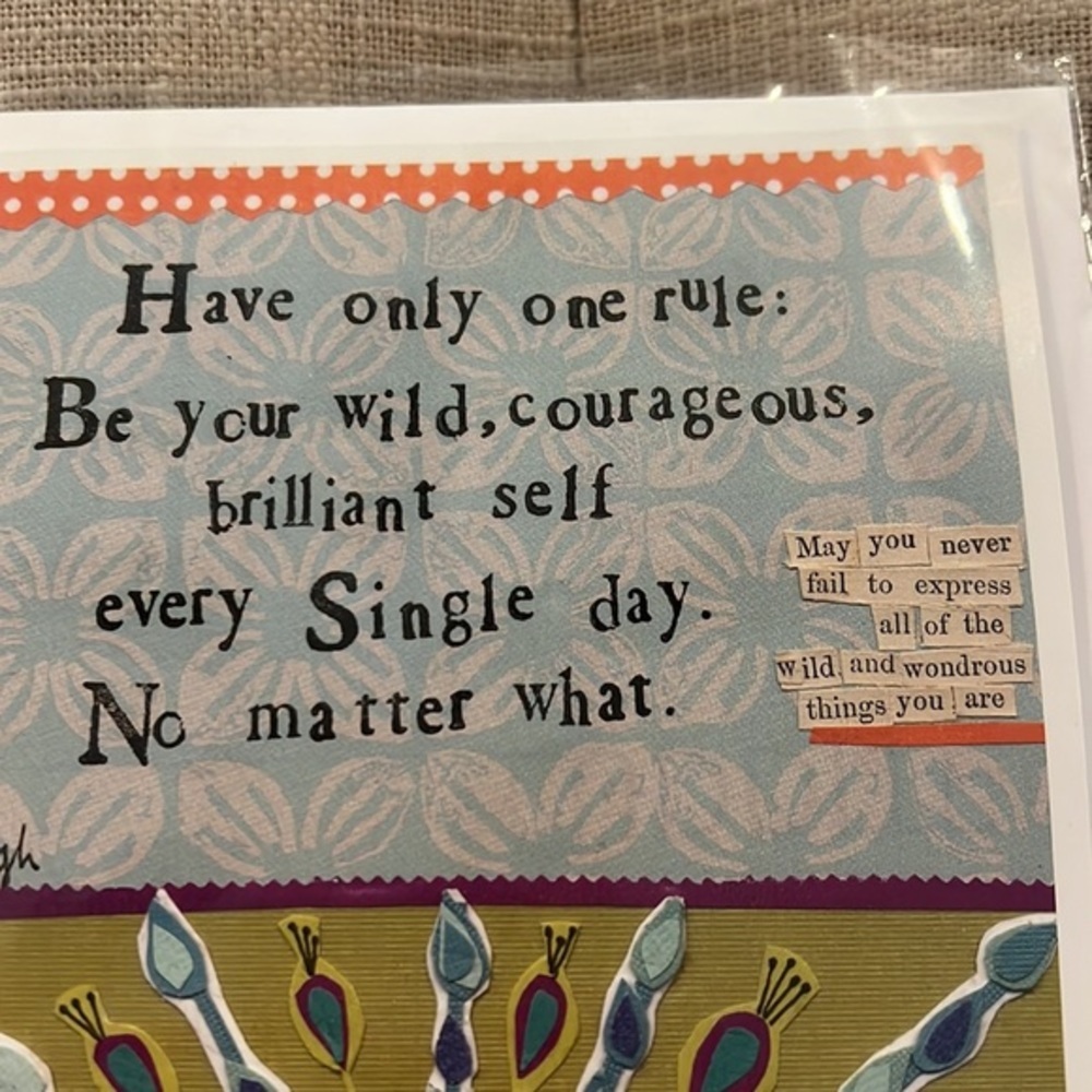 NIB SEALED CURLY GIRL DESIGN CARD ‘PEACOCK’ COURAGEOUS BRILLANT SELF CARD - Picture 2 of 4